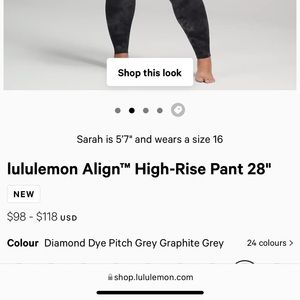 Lululemon 28” Align Pant Leggings